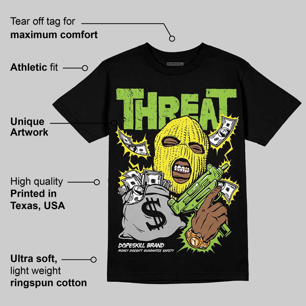 Neon Green Collection DopeSkill T-Shirt Under Threat Graphic