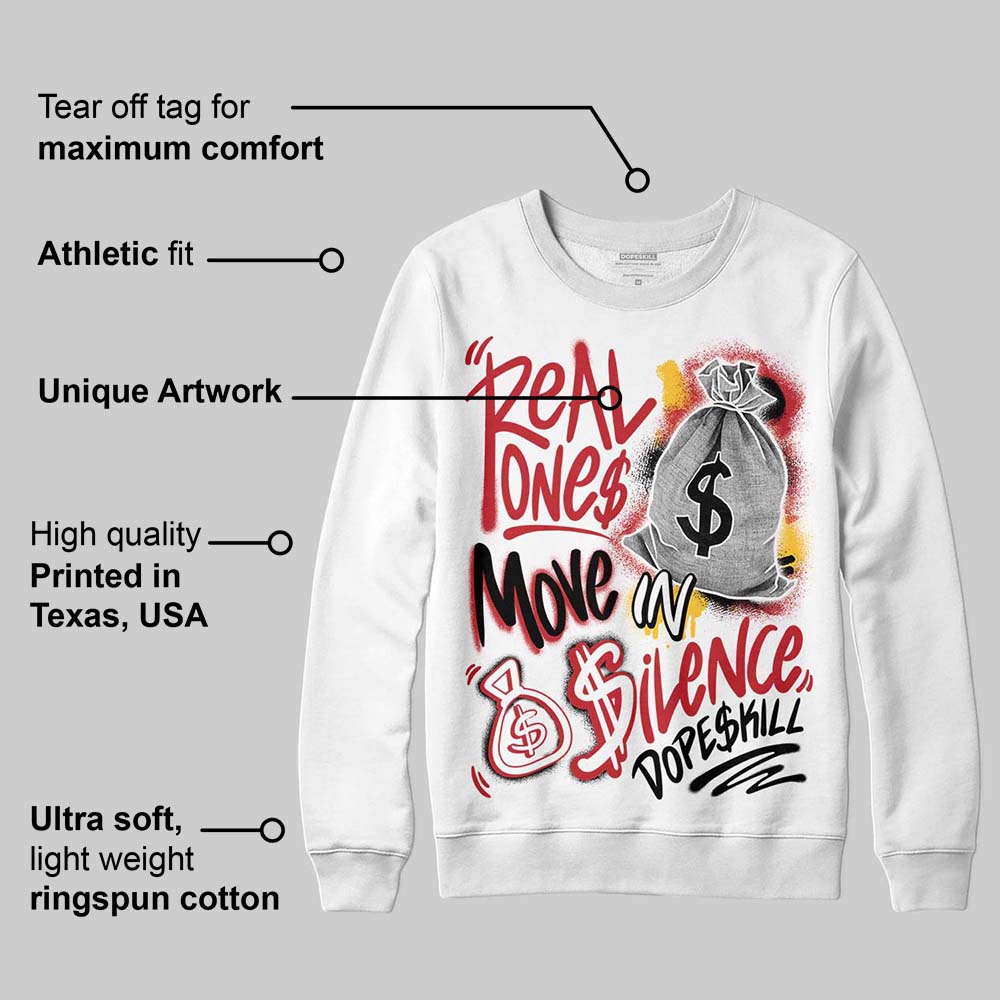Ferrari 14s DopeSkill Sweatshirt Real Ones Move In Silence Graphic