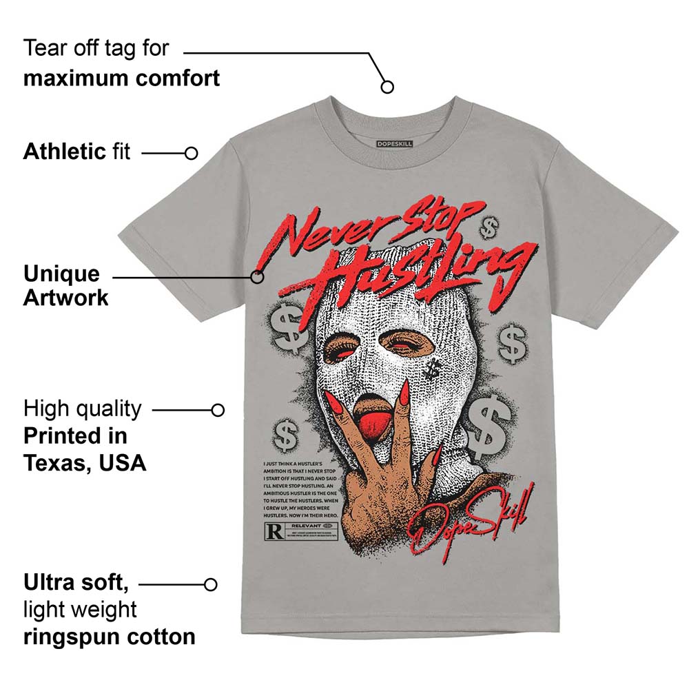 Grey Collection DopeSkill Grey T-shirt Never Stop Hustling Graphic