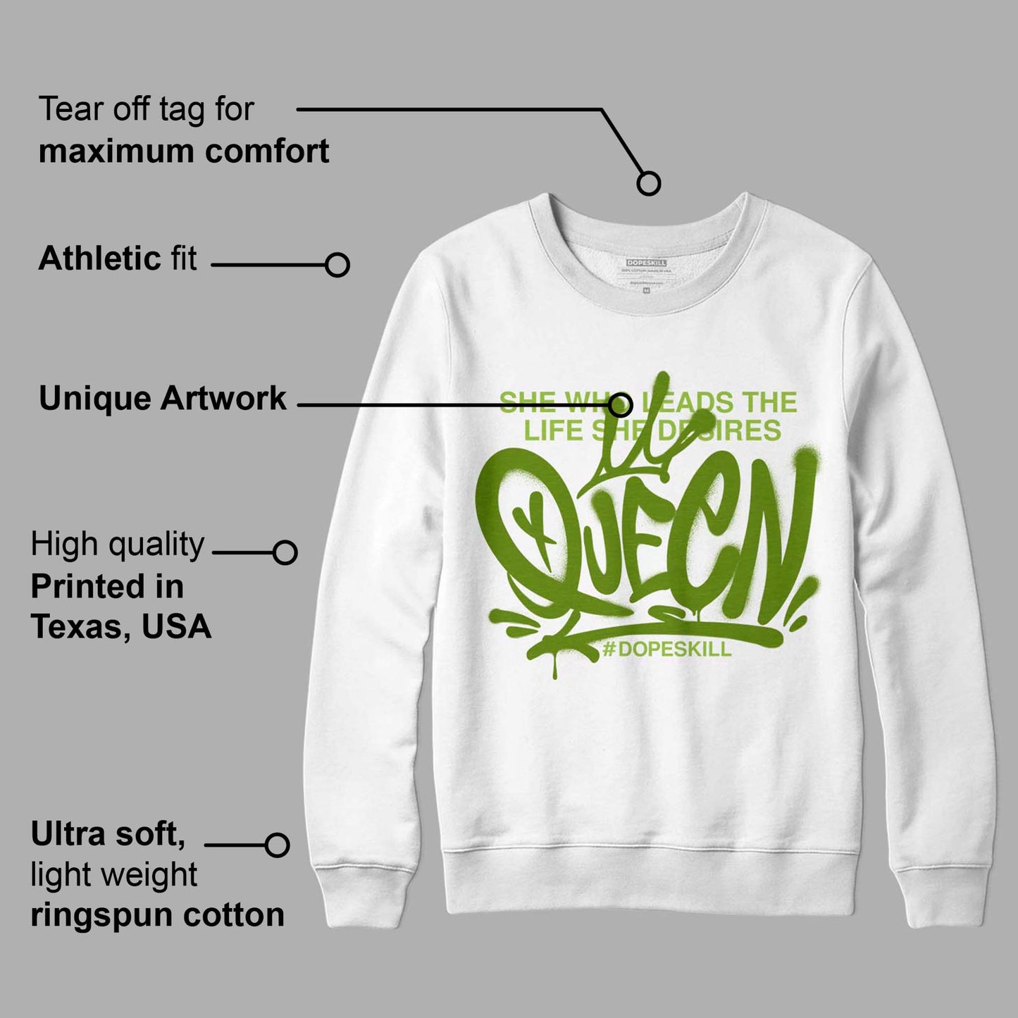Dunk Low 'Chlorophyll' DopeSkill Sweatshirt Queen Graphic