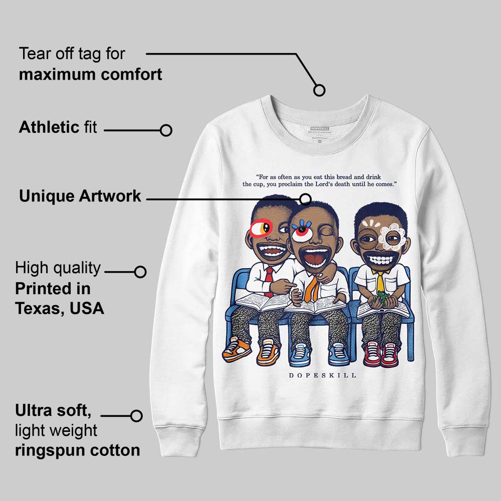 Midnight Navy 3s DopeSkill Sweatshirt First Sunday Graphic