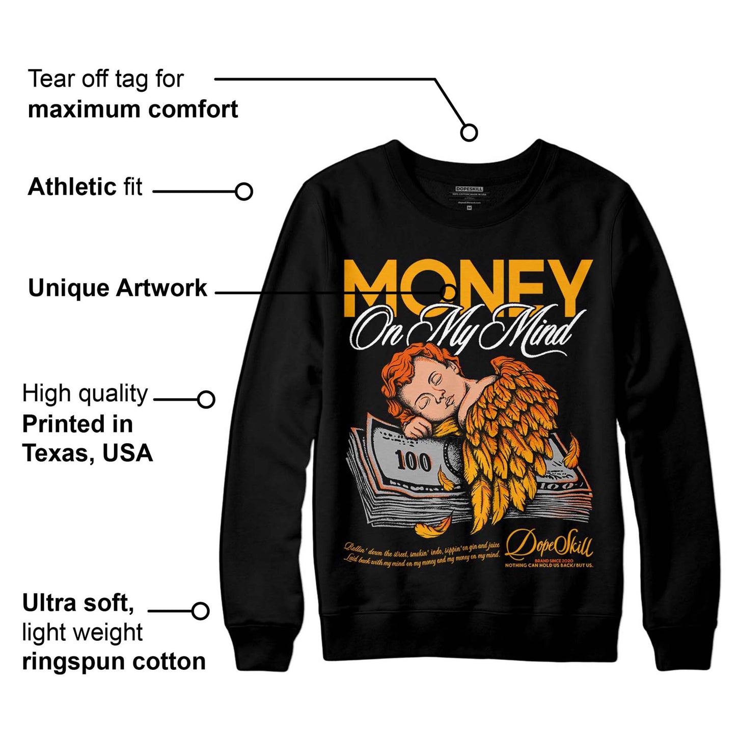 Black Taxi 12s DopeSkill Sweatshirt MOMM Graphic
