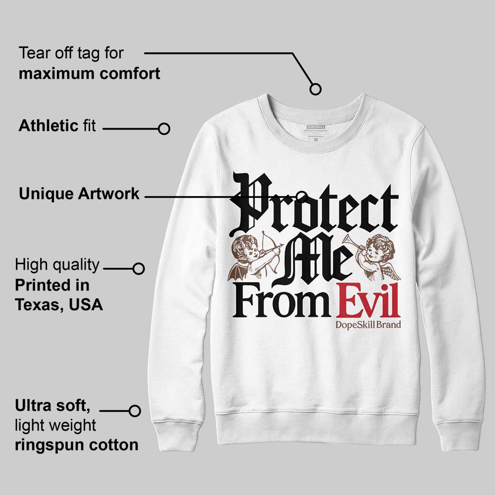 Olive 9s DopeSkill Sweatshirt Protect Me From Evil Graphic