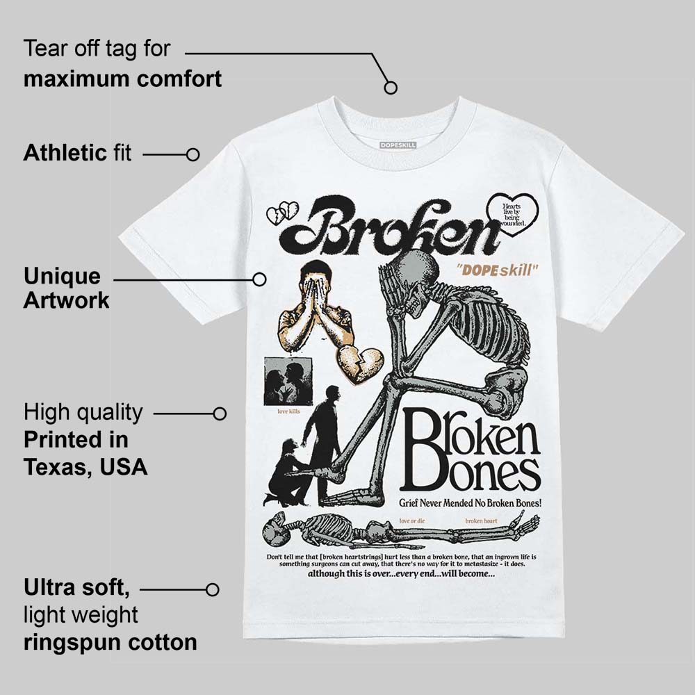 1906R ‚ÄòWhite Gold‚Äô DopeSkill T-Shirt Broken Bones Graphic