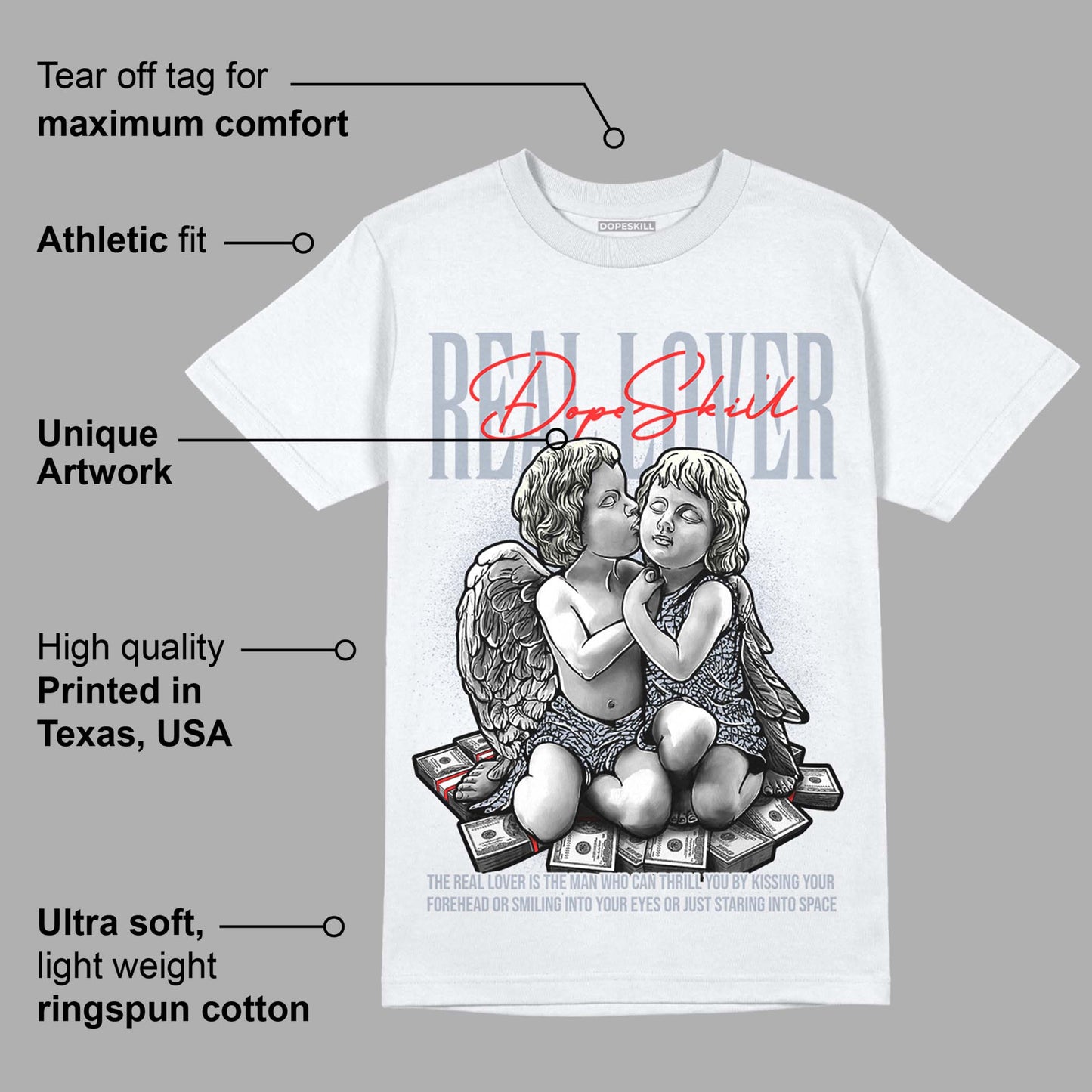 White Cement Reimagined 3s DopeSkill T-Shirt Real Lover Graphic