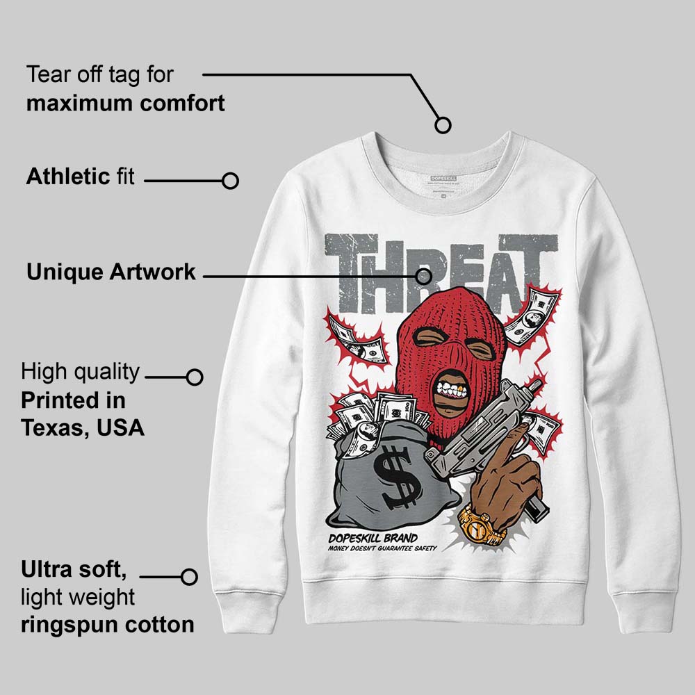 Cool Grey 9s DopeSkill Sweatshirt Under Threat Graphic