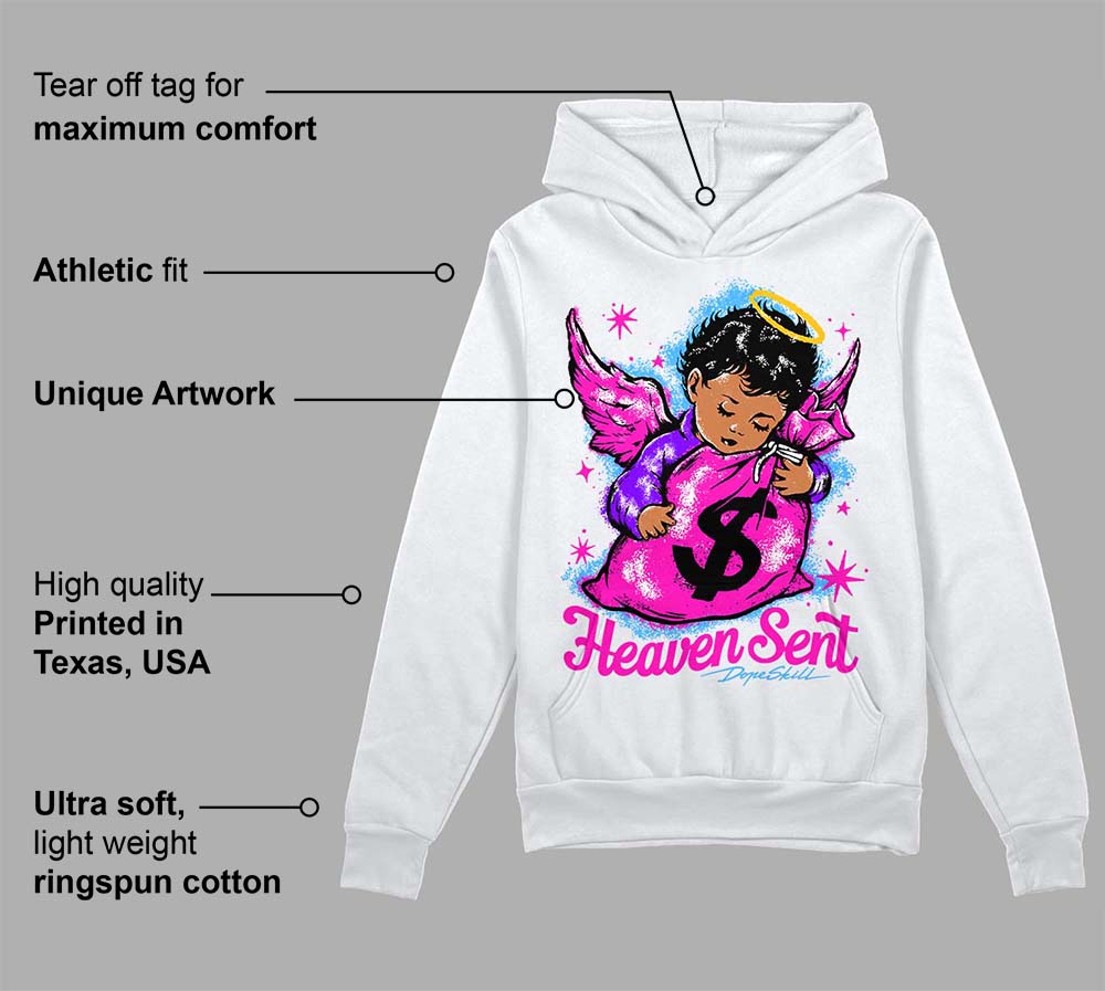 Dunk Active Fuchsia DopeSkill Hoodie Sweatshirt Heaven Sent Graphic