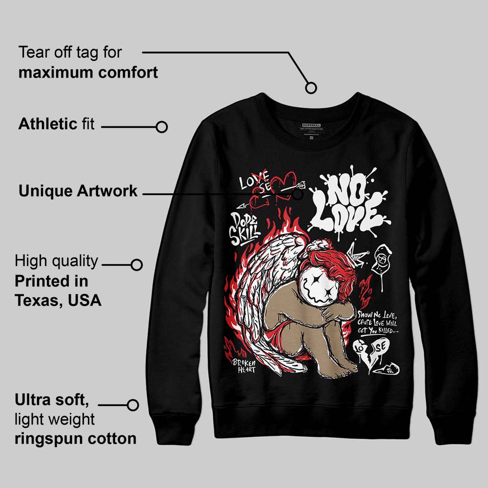 Dunk Panda White Black DopeSkill Sweatshirt No Love Graphic