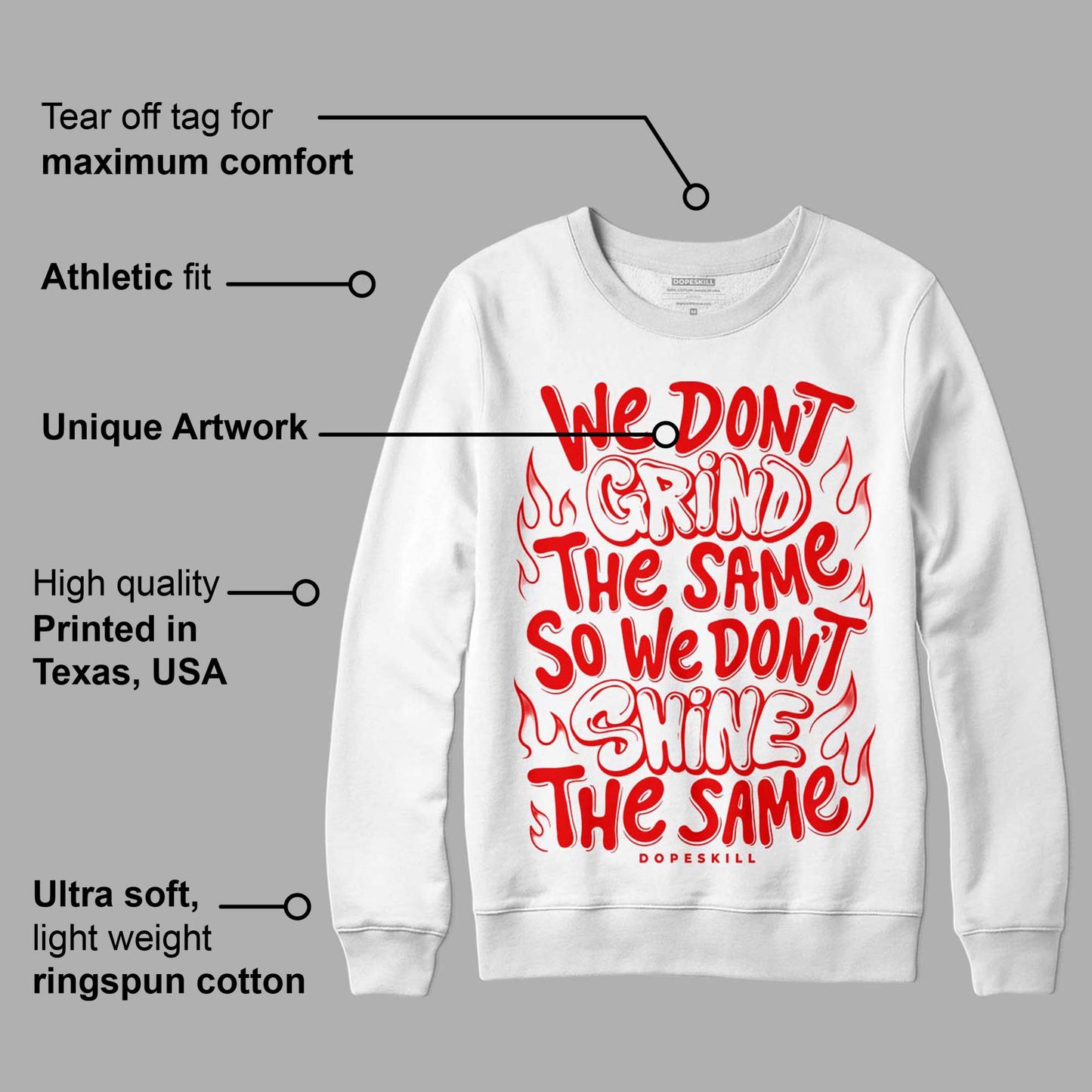 Cherry 11s DopeSkill Sweatshirt Grind Shine Graphic