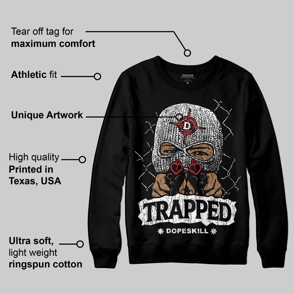 Black and White Collection DopeSkill Sweatshirt New Trapped Graphic
