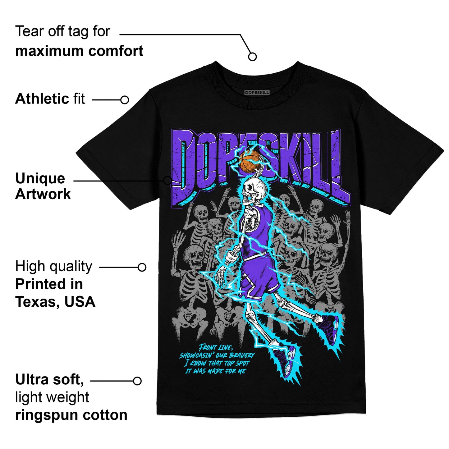 Aqua 6s DopeSkill T-Shirt Thunder Dunk Graphic