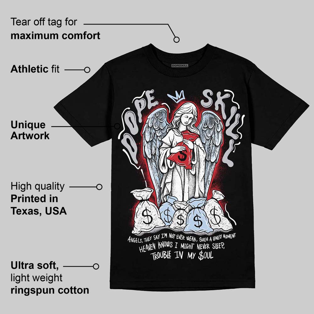 Black Metallic Reimagined 5s DopeSkill T-Shirt Angels Graphic
