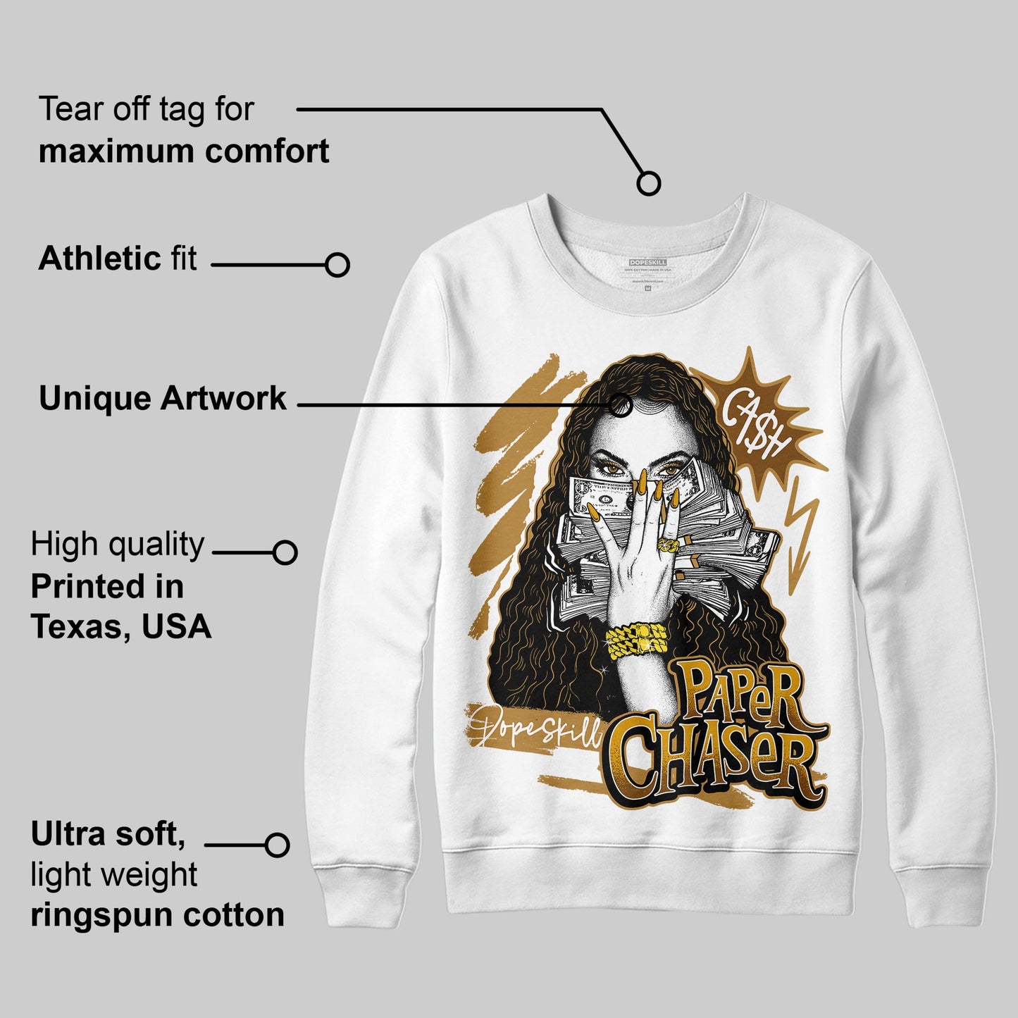 Wheat 13s DopeSkill Sweatshirt NPC Graphic