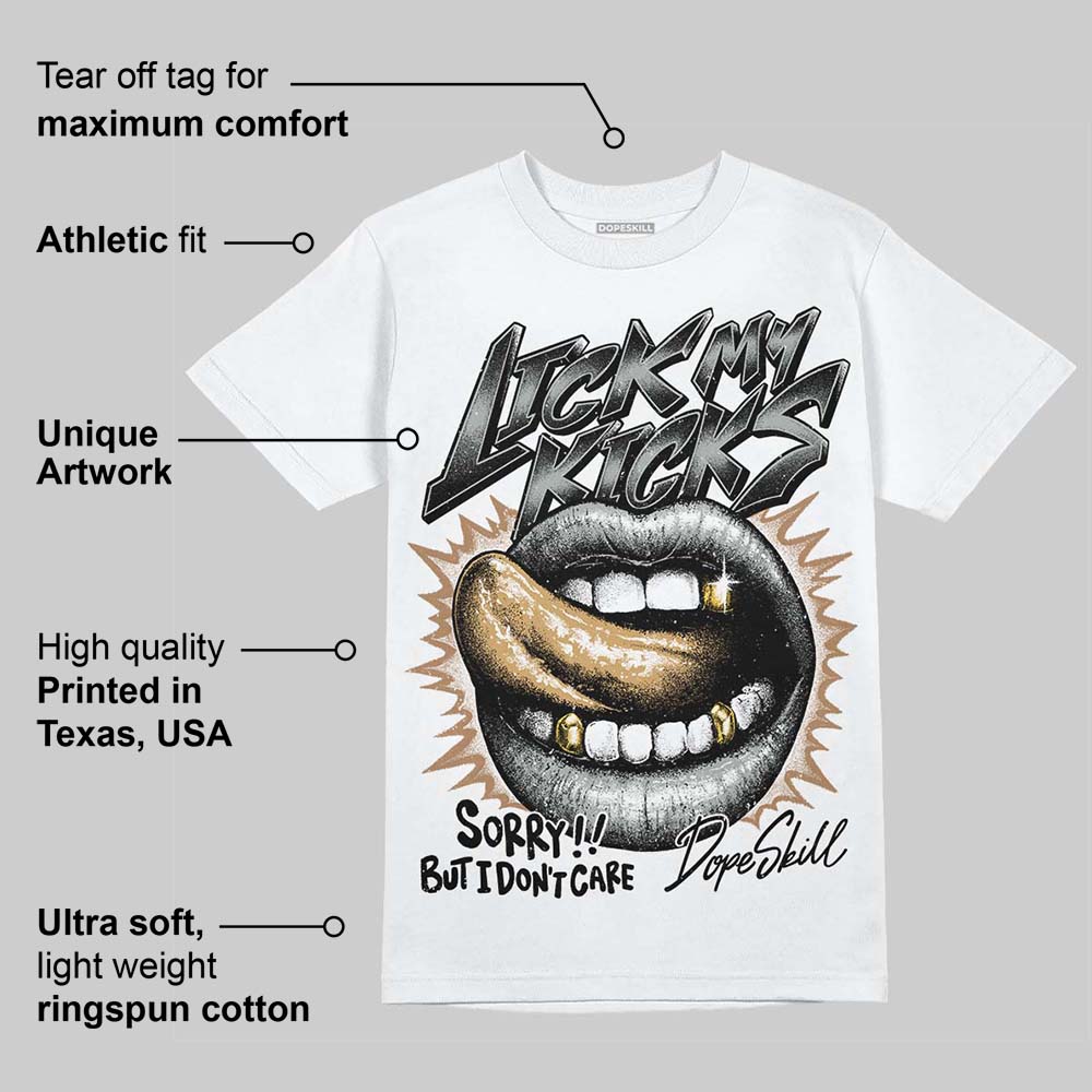 1906R ‚ÄòWhite Gold‚Äô DopeSkill T-Shirt Lick My Kicks Graphic