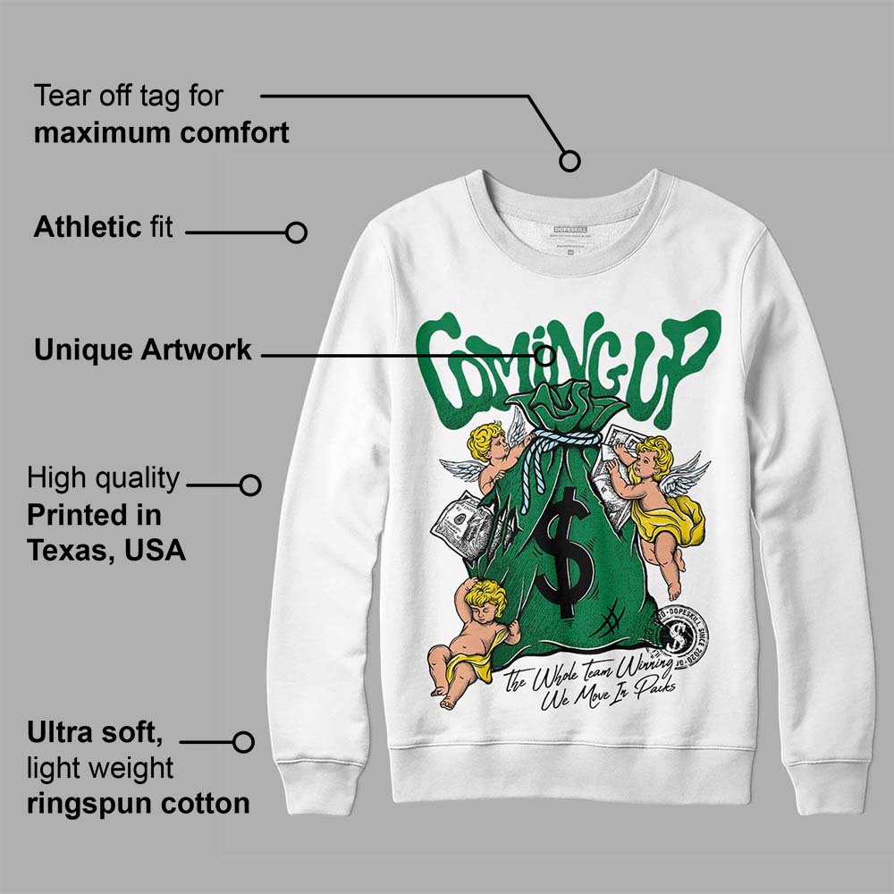 Lucky Green 5s DopeSkill Sweatshirt Money Bag Coming Up Graphic