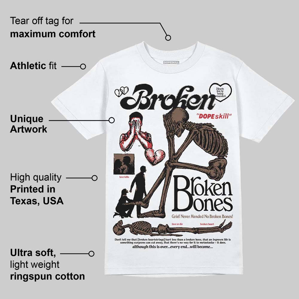 Olive 9s DopeSkill T-Shirt Broken Bones Graphic