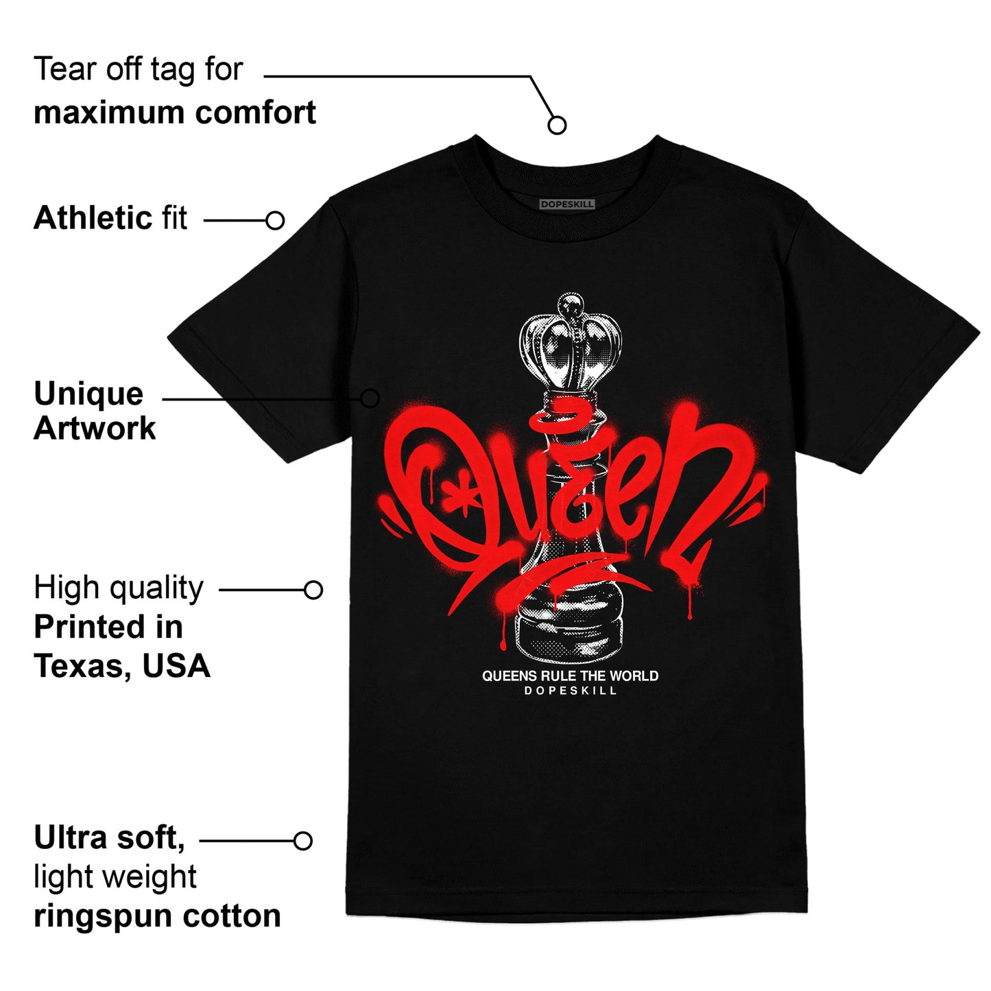Dunk Low Panda White Black DopeSkill T-Shirt Queen Chess Graphic
