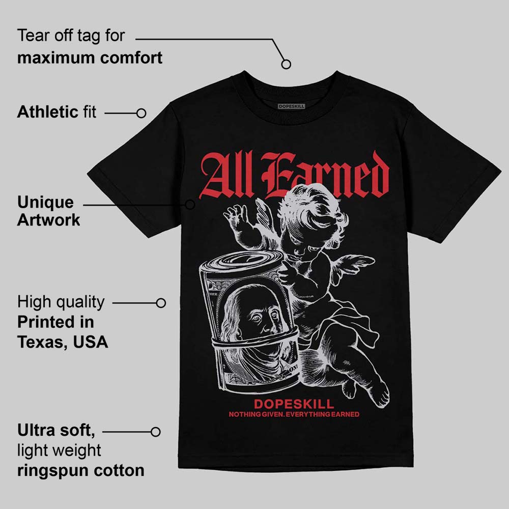 Black Metallic Reimagined 5s DopeSkill T-Shirt All Earned Graphic
