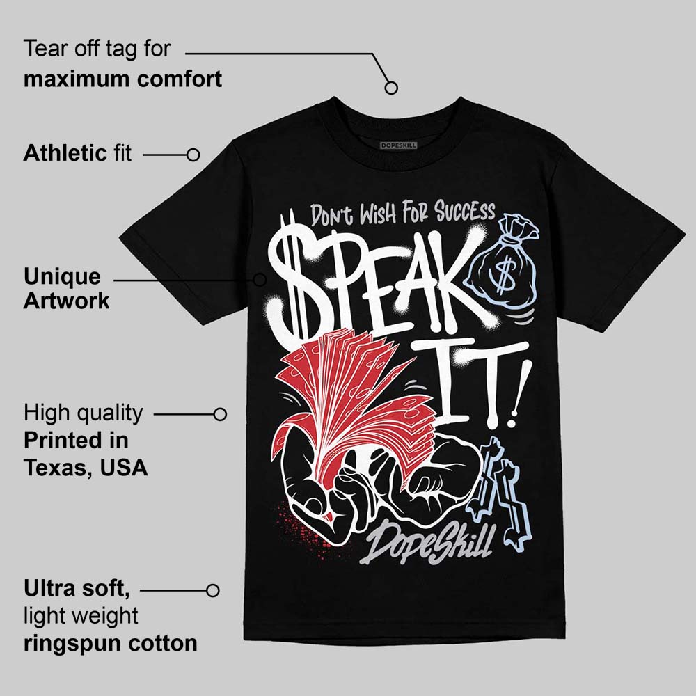 Black Metallic Reimagined 5s DopeSkill T-Shirt Speak It Graphic