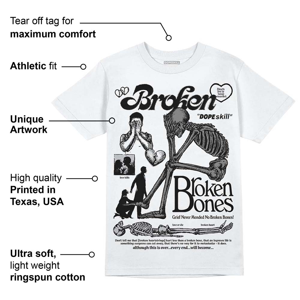 Grey Collection DopeSkill T-Shirt Broken Bones Graphic