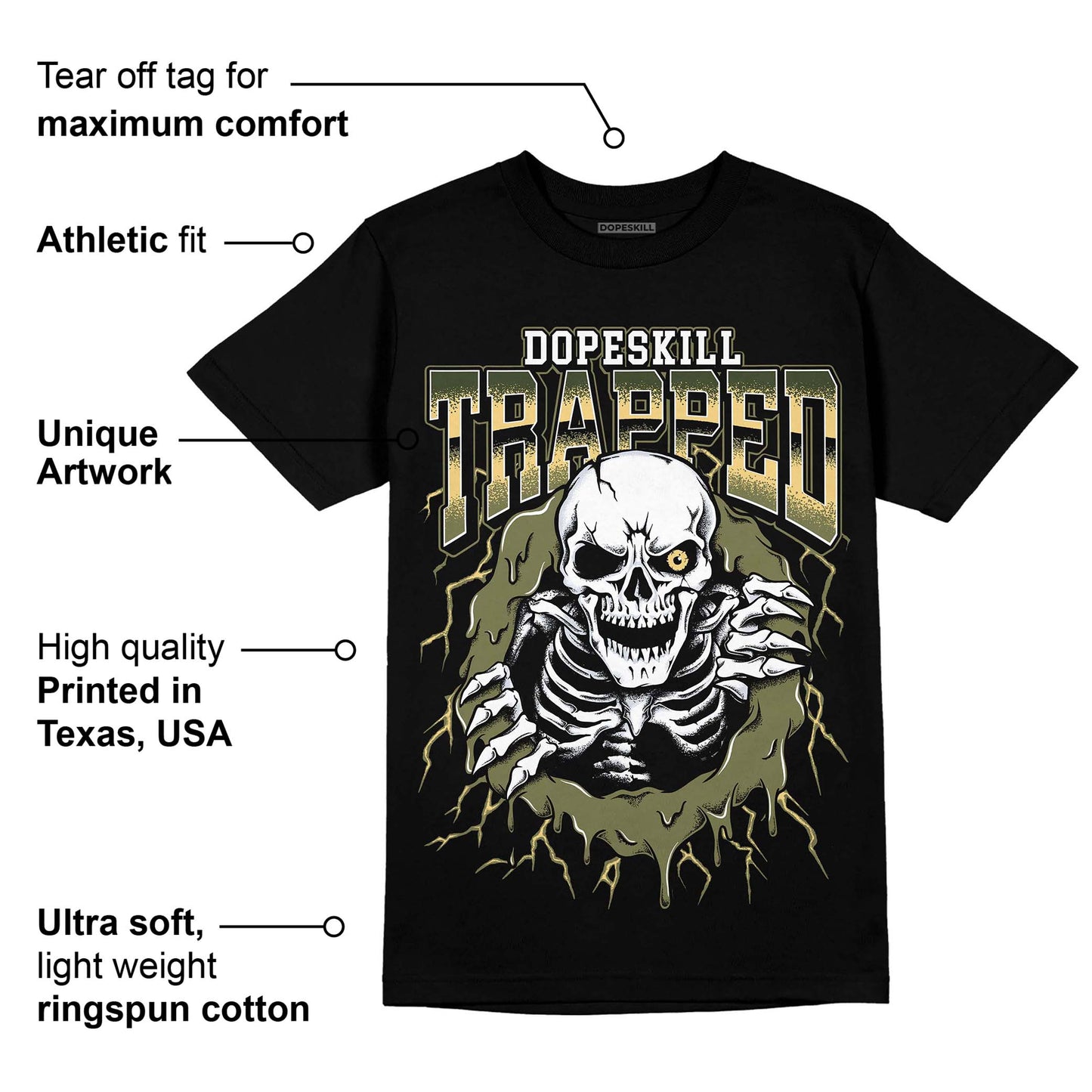 Craft Olive 4s DopeSkill T-Shirt Trapped Halloween Graphic