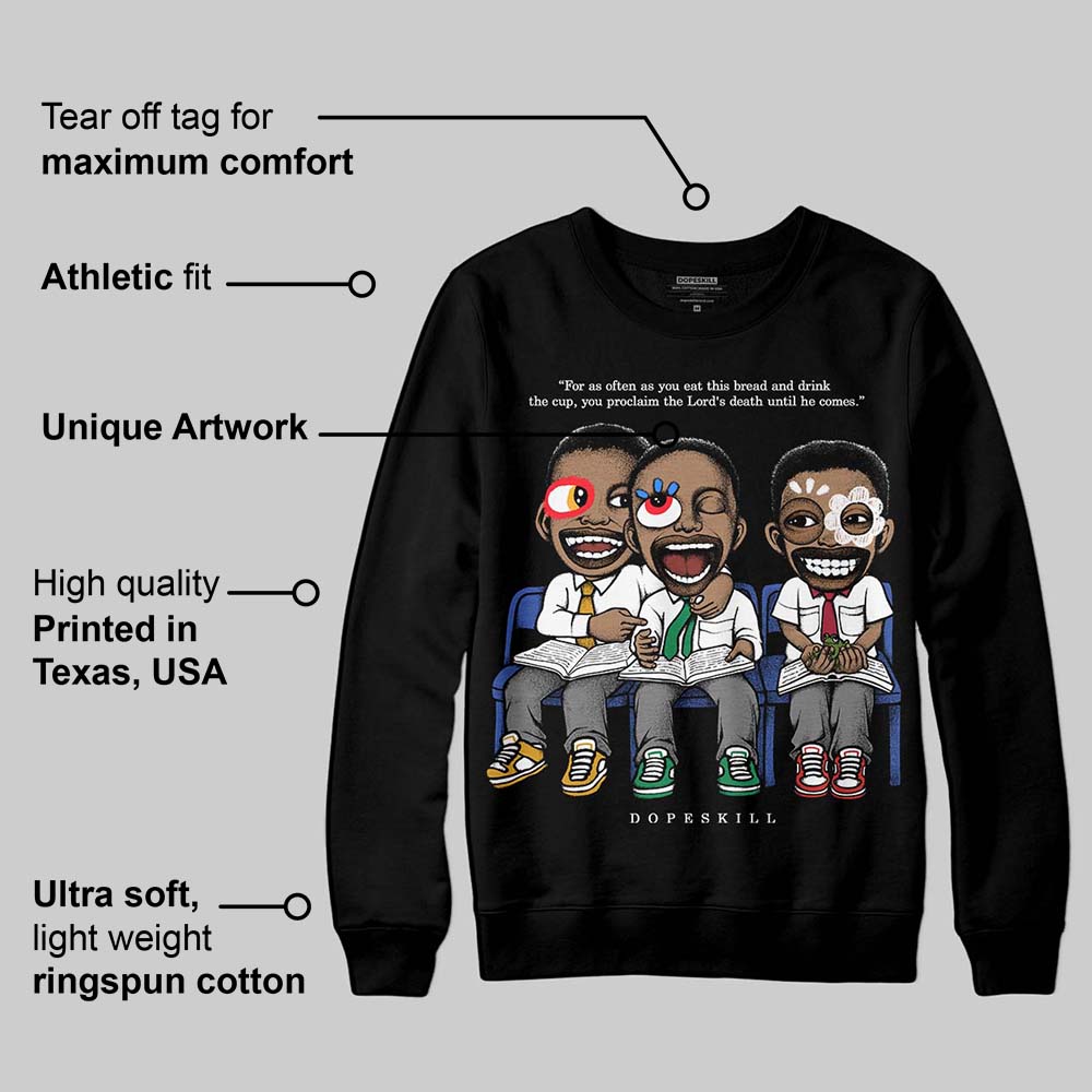 Black and White Collection DopeSkill Sweatshirt First Sunday Graphic