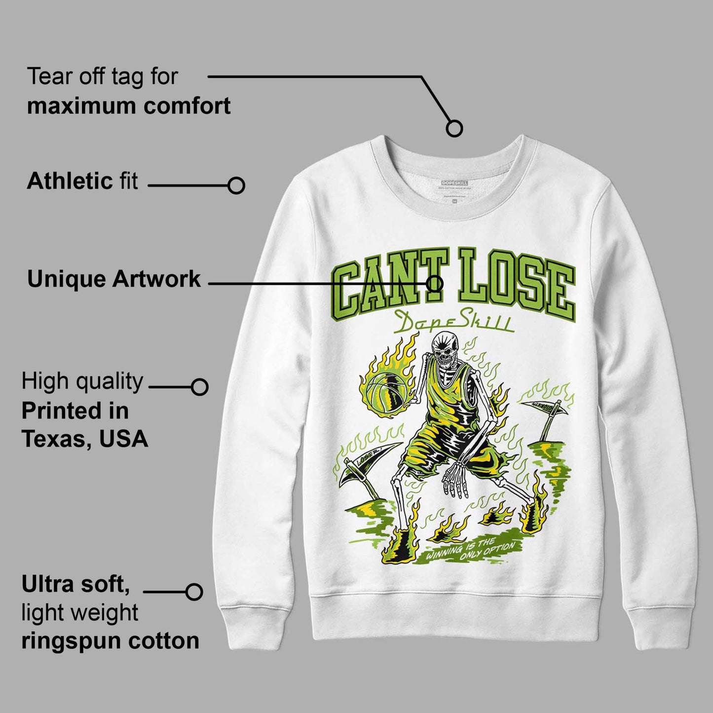 Dunk Low 'Chlorophyll' DopeSkill Sweatshirt Cant Lose Graphic