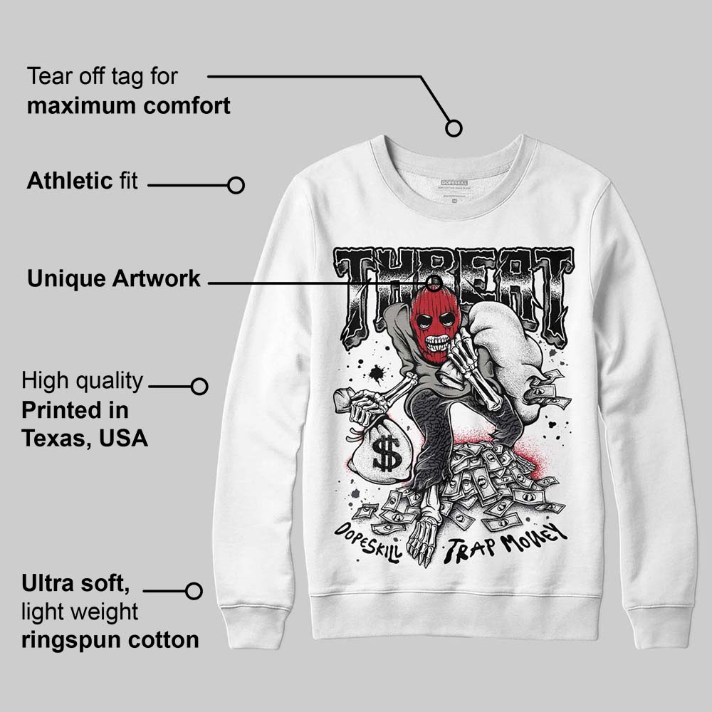 Black Cat 3s DopeSkill Sweatshirt Threat Graphic