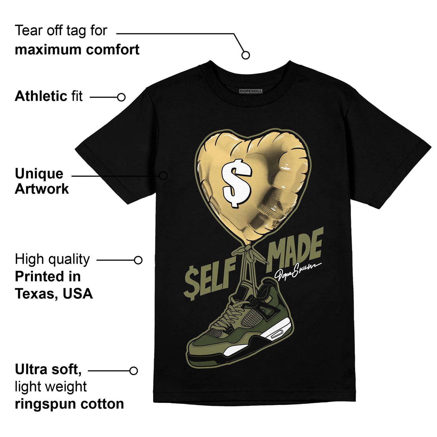 Craft Olive 4s DopeSkill T-Shirt Self Made Graphic