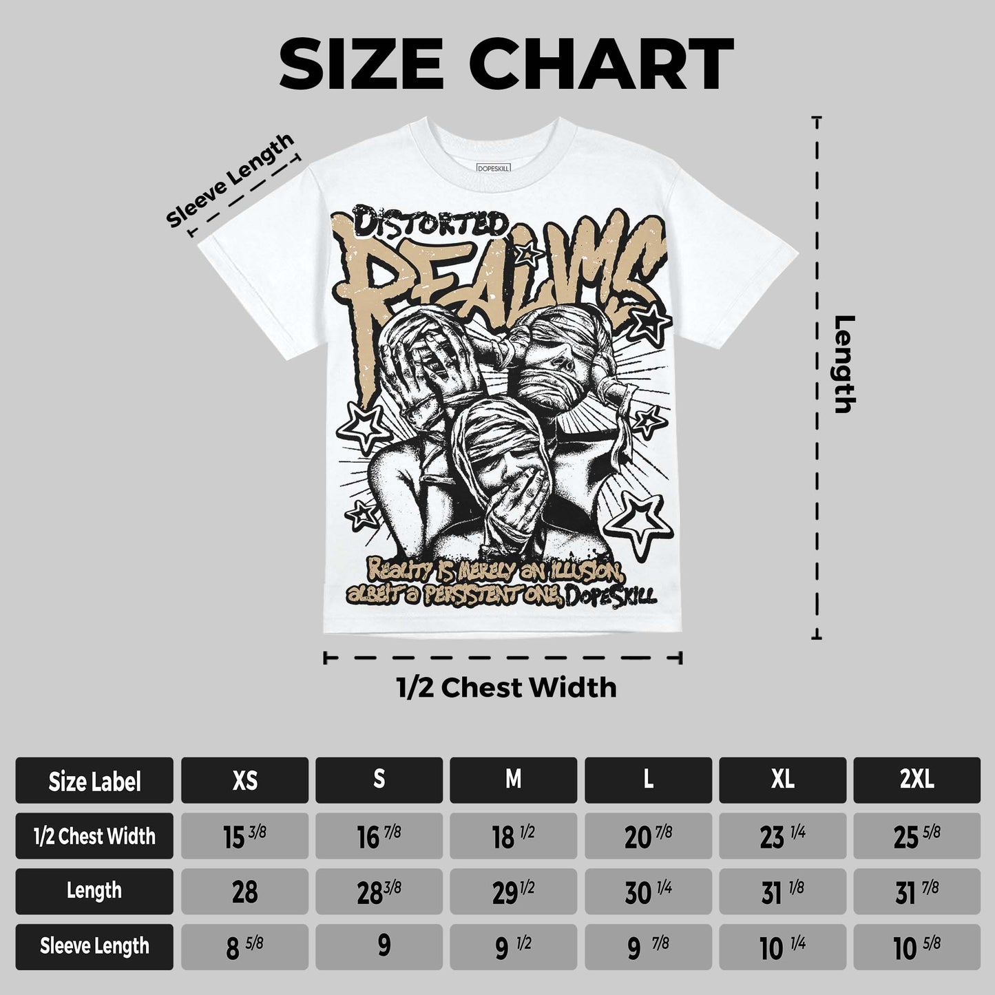 TAN Collection DopeSkill Oversize Print T-Shirt Distorted Realms Graphic