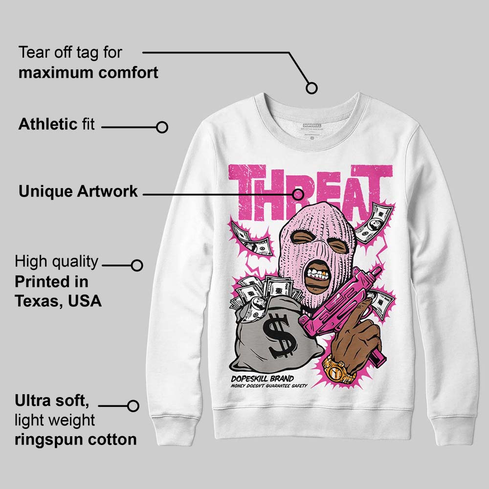 Triple Pink Dunk DopeSkill Sweatshirt Under Threat Graphic