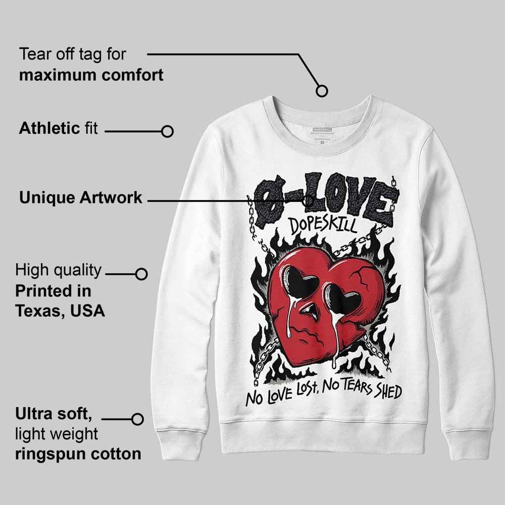 Black Cat 3s DopeSkill Sweatshirt Crying Heart Graphic