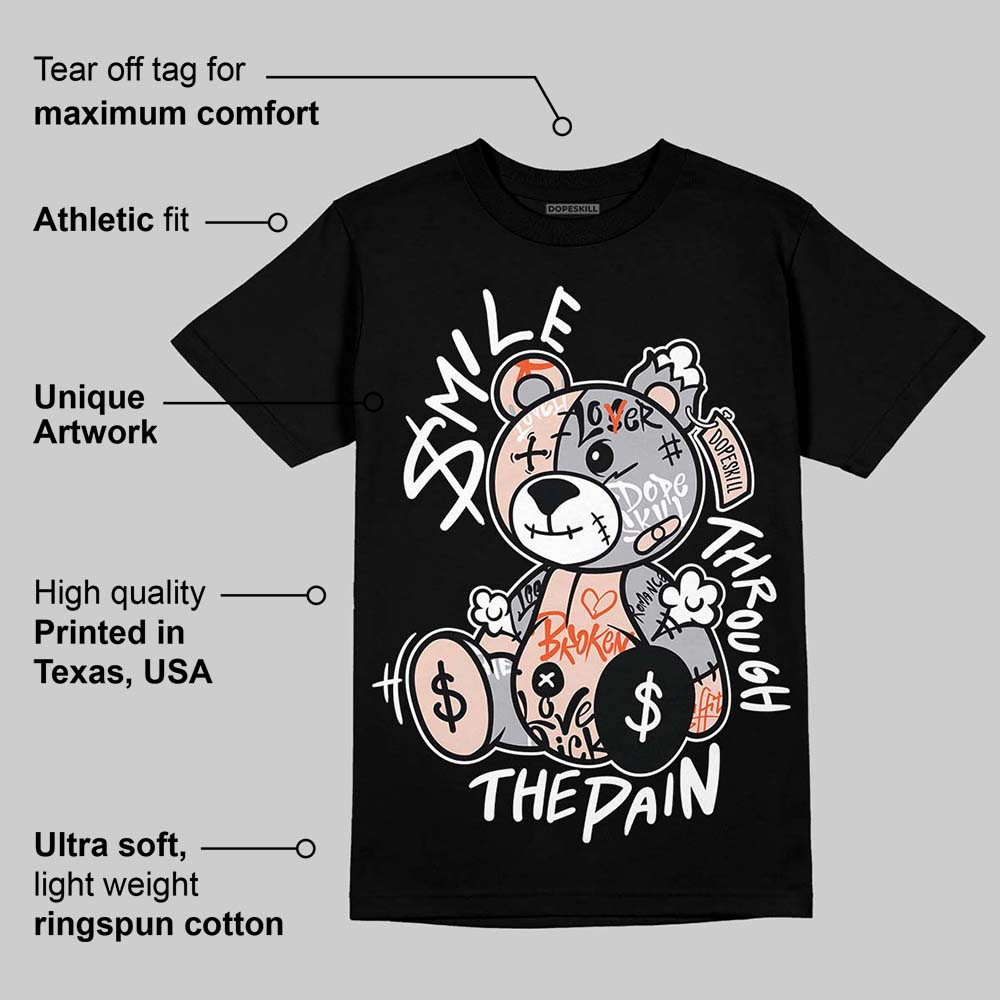 1130 Oyster Grey DopeSkill T-Shirt Smile Through The Pain Graphic