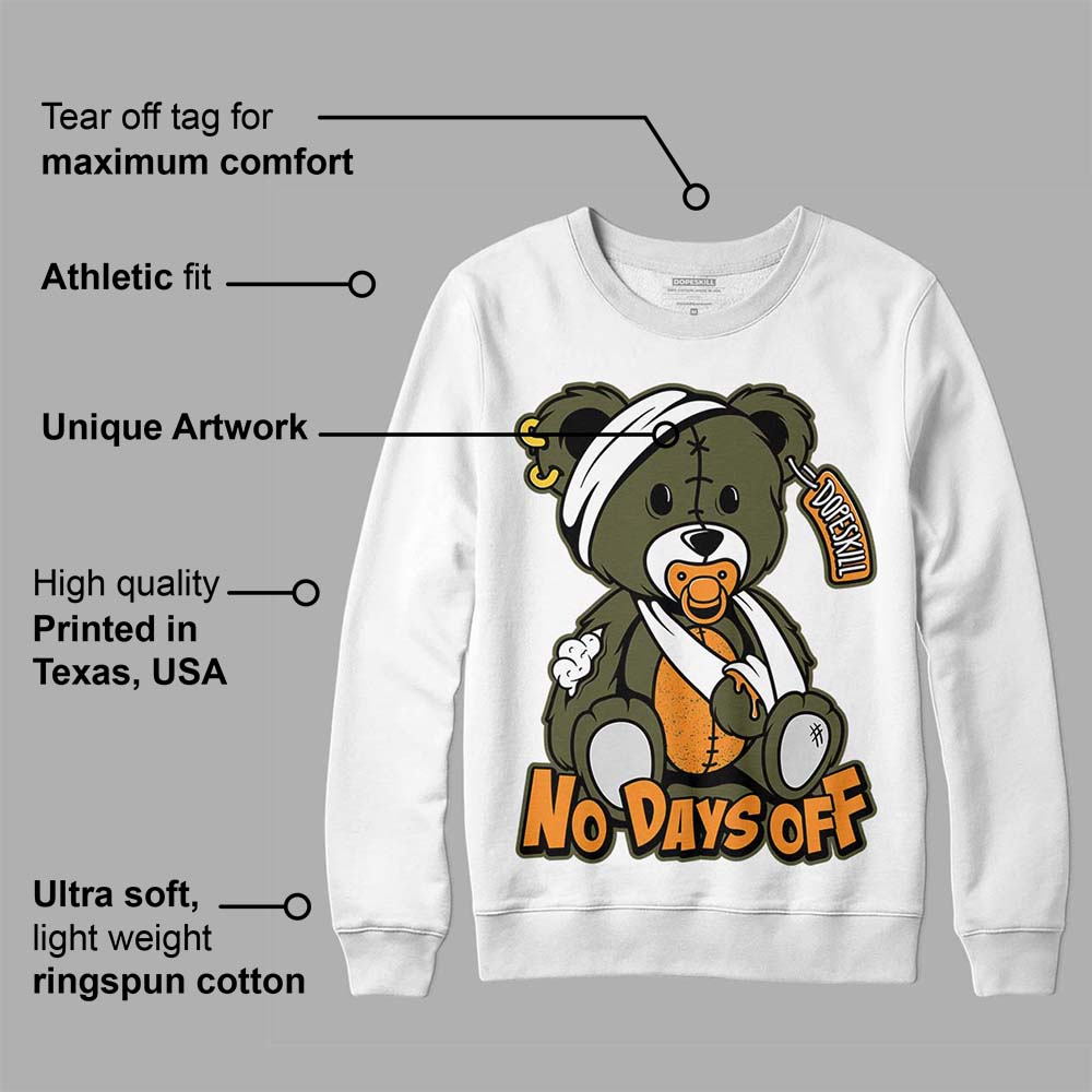Olive 5s DopeSkill Sweatshirt Hurt Bear Graphic