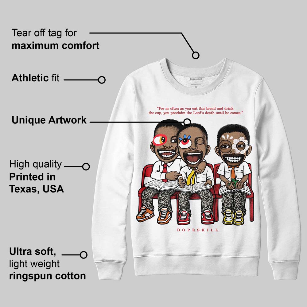 Fire Red 3s DopeSkill Sweatshirt First Sunday Graphic