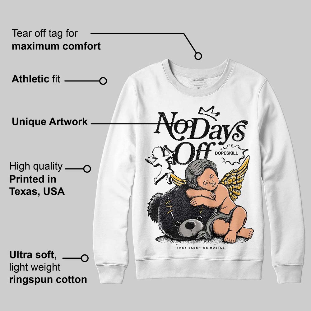 Black Cat 3s DopeSkill Sweatshirt New No Days Off Graphic