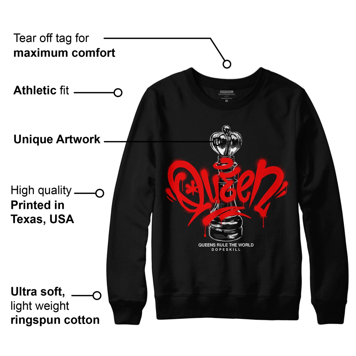Dunk Low Panda White Black DopeSkill Sweatshirt Queen Chess Graphic