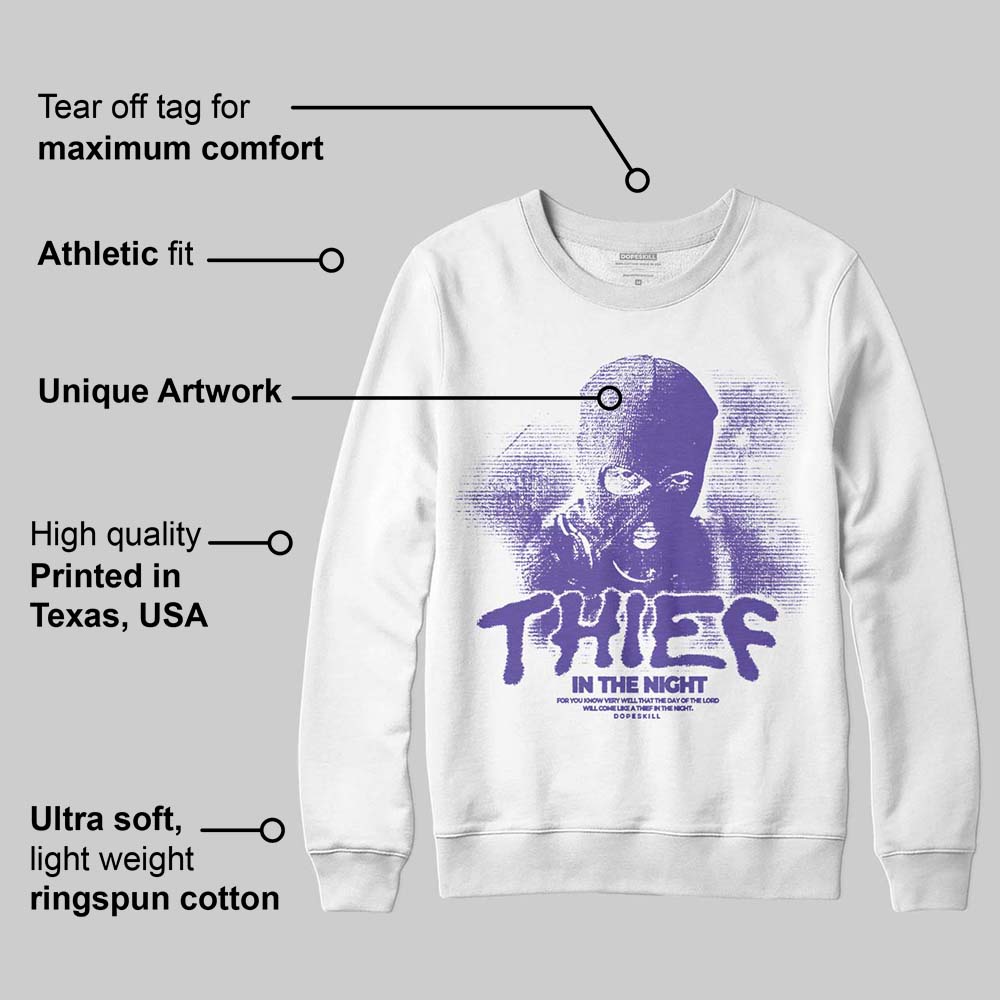 Grape 5s DopeSkill Sweatshirt Thief In The Night Graphic