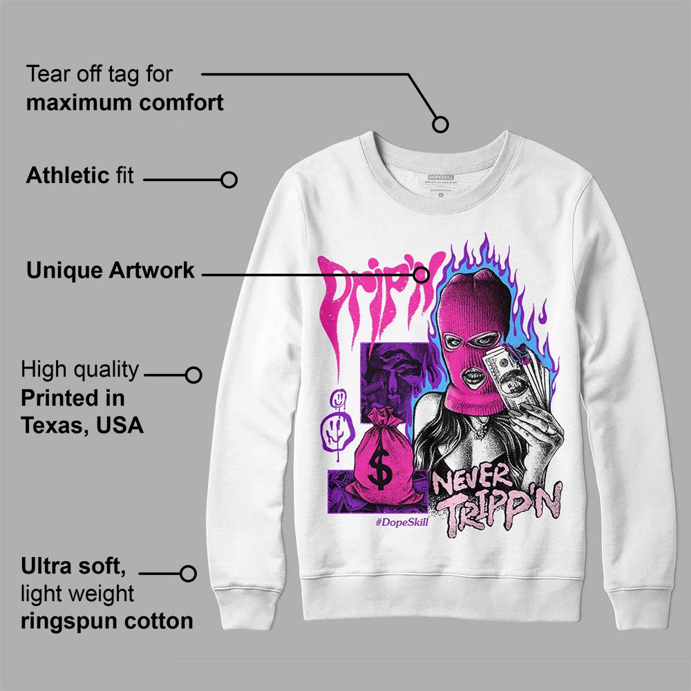 Pink Collection DopeSkill Sweatshirt Drip'n Never Tripp'n Graphic