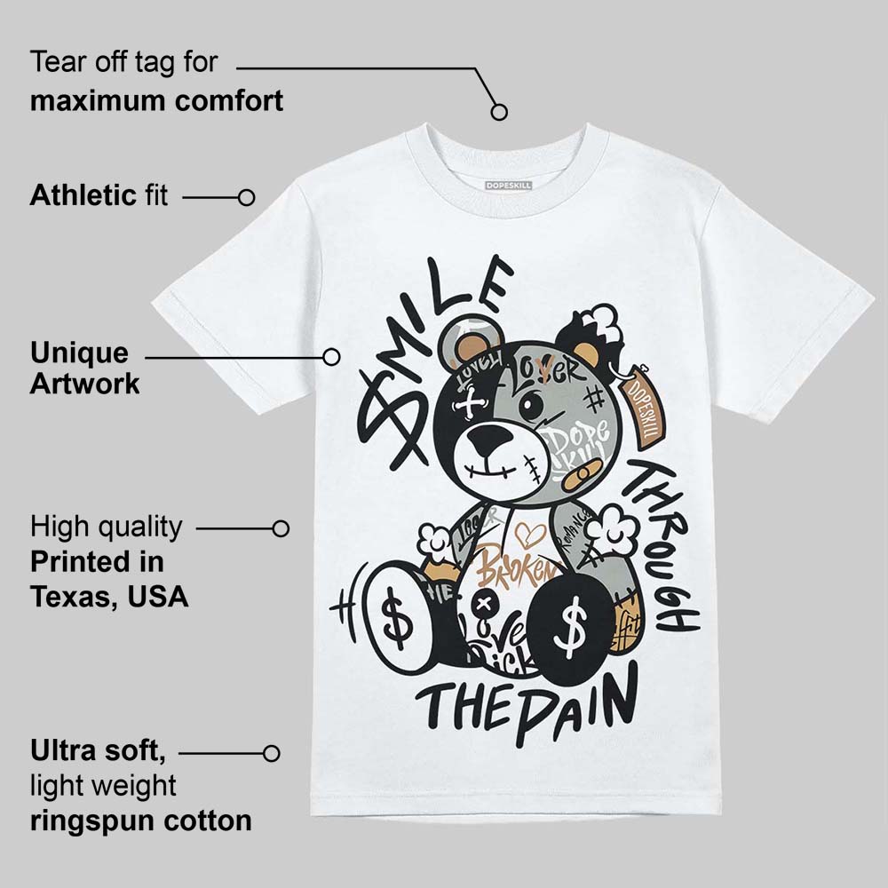 1906R ‚ÄòWhite Gold‚Äô DopeSkill T-Shirt Smile Through The Pain Graphic