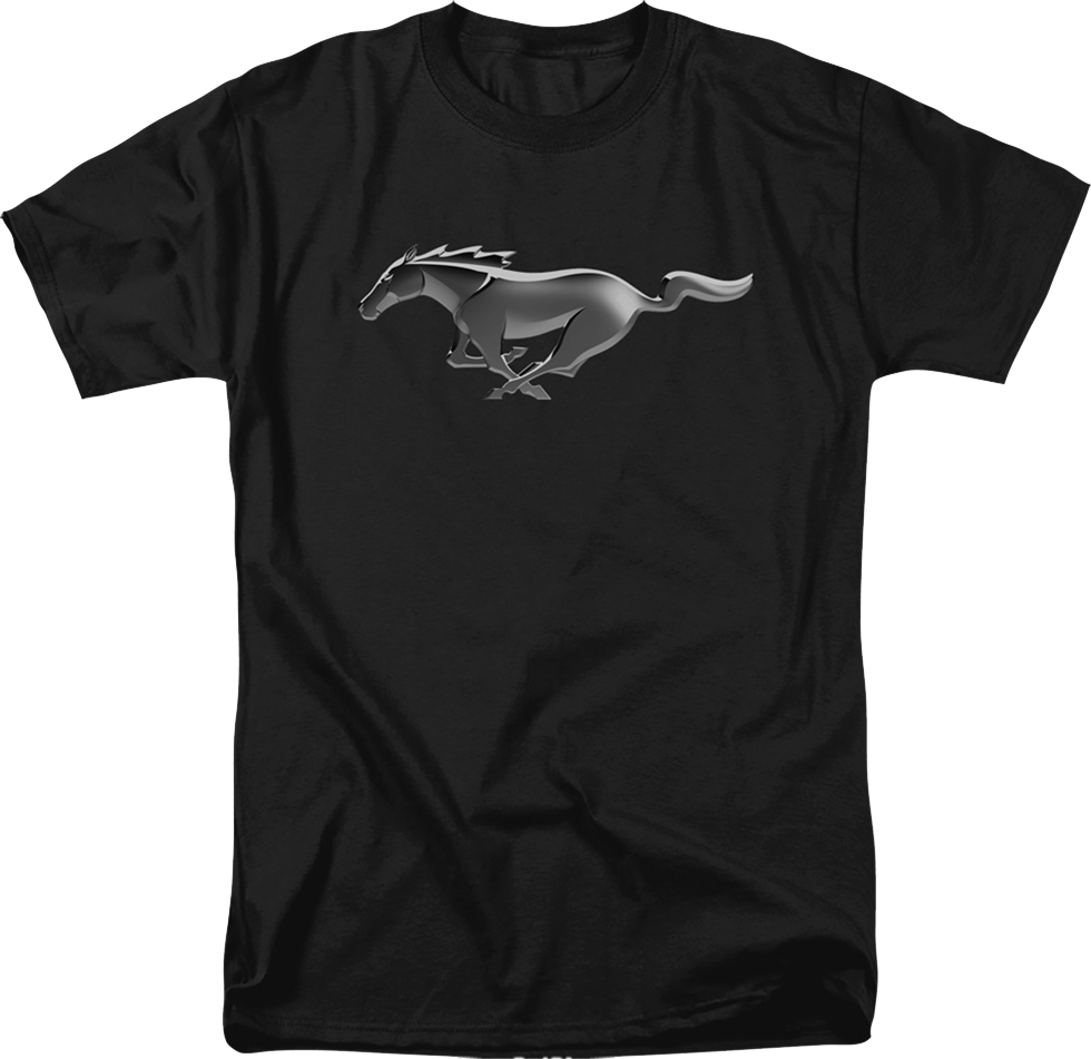 Mustang Chrome Logo Ford T-Shirt
