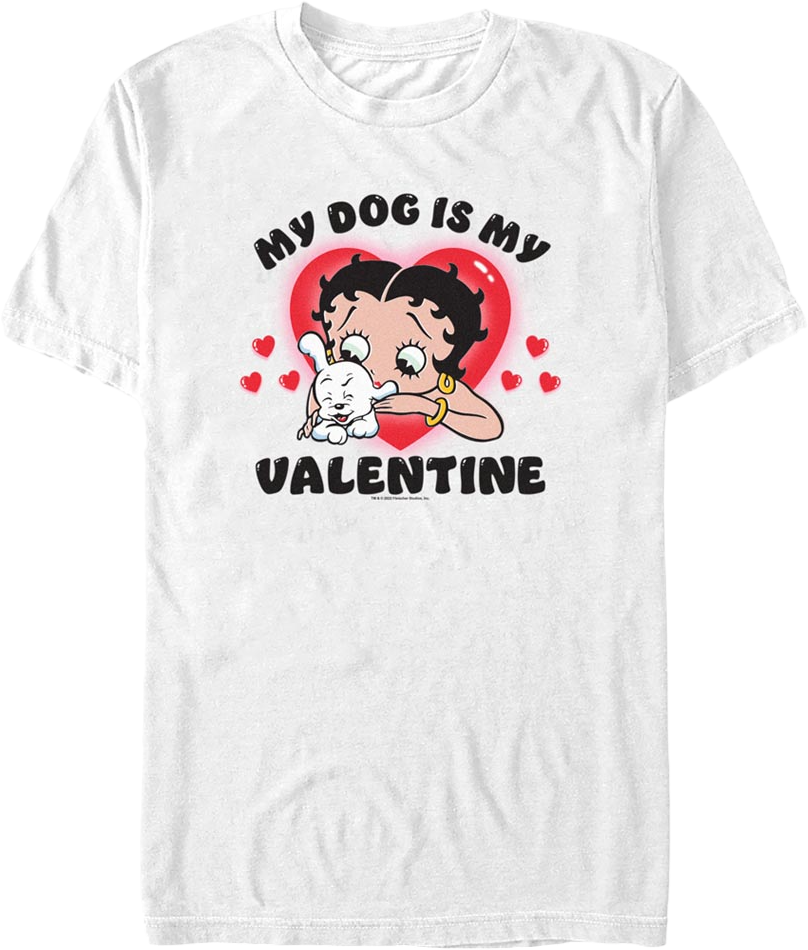 My Dog Is My Valentine Betty Boop T-Shirt