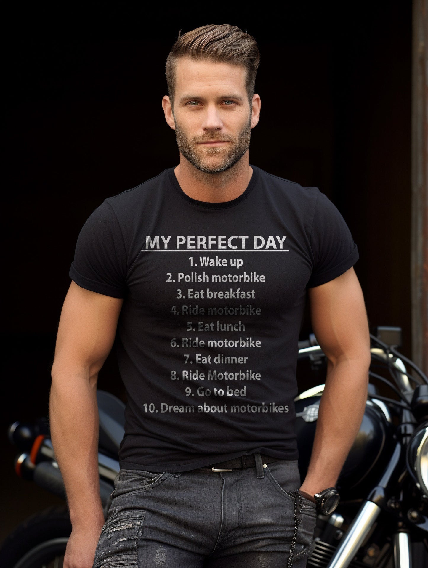 My Perfect Day Motorcycle Tee