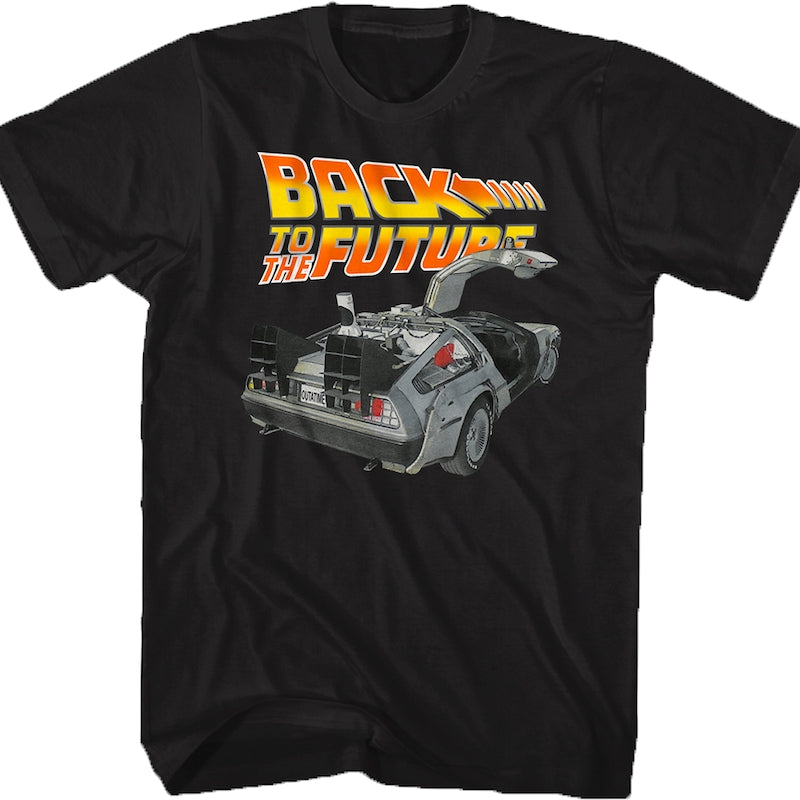 Navy Distressed Back to the Future Shirt