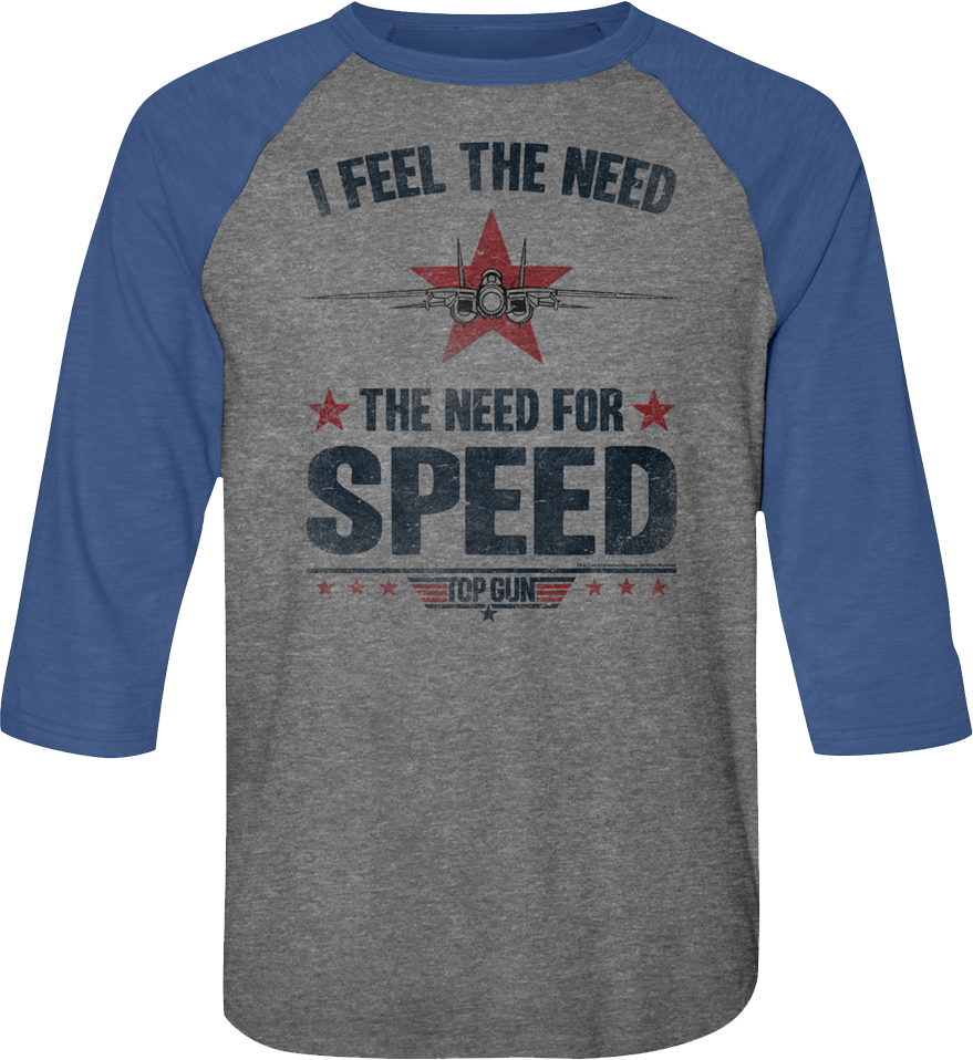 Need For Speed Top Gun Raglan Baseball Shirt