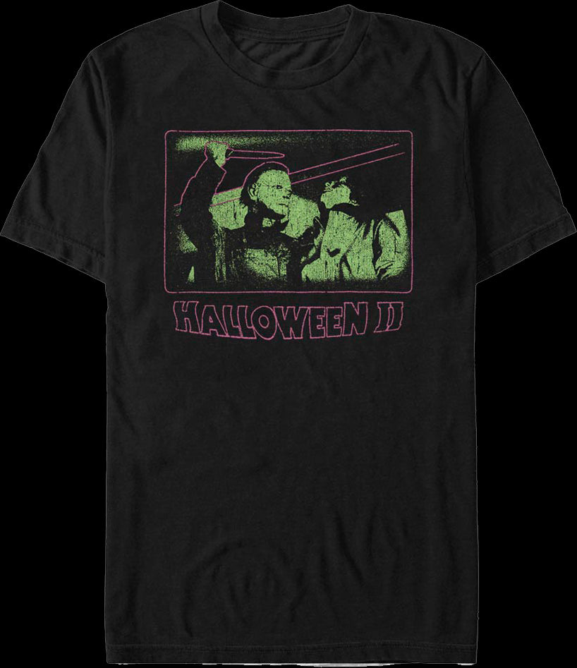 Neon Michael Myers Attack Halloween II T-Shirt