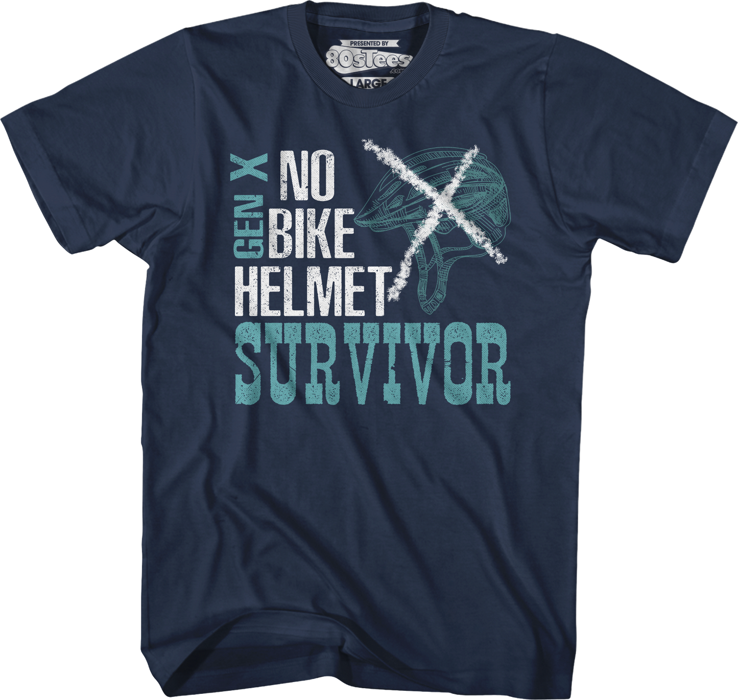 No Bike Helmet Survivor T-Shirt