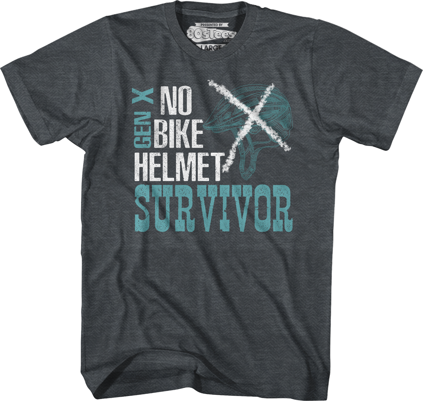 No Bike Helmet Survivor T-Shirt
