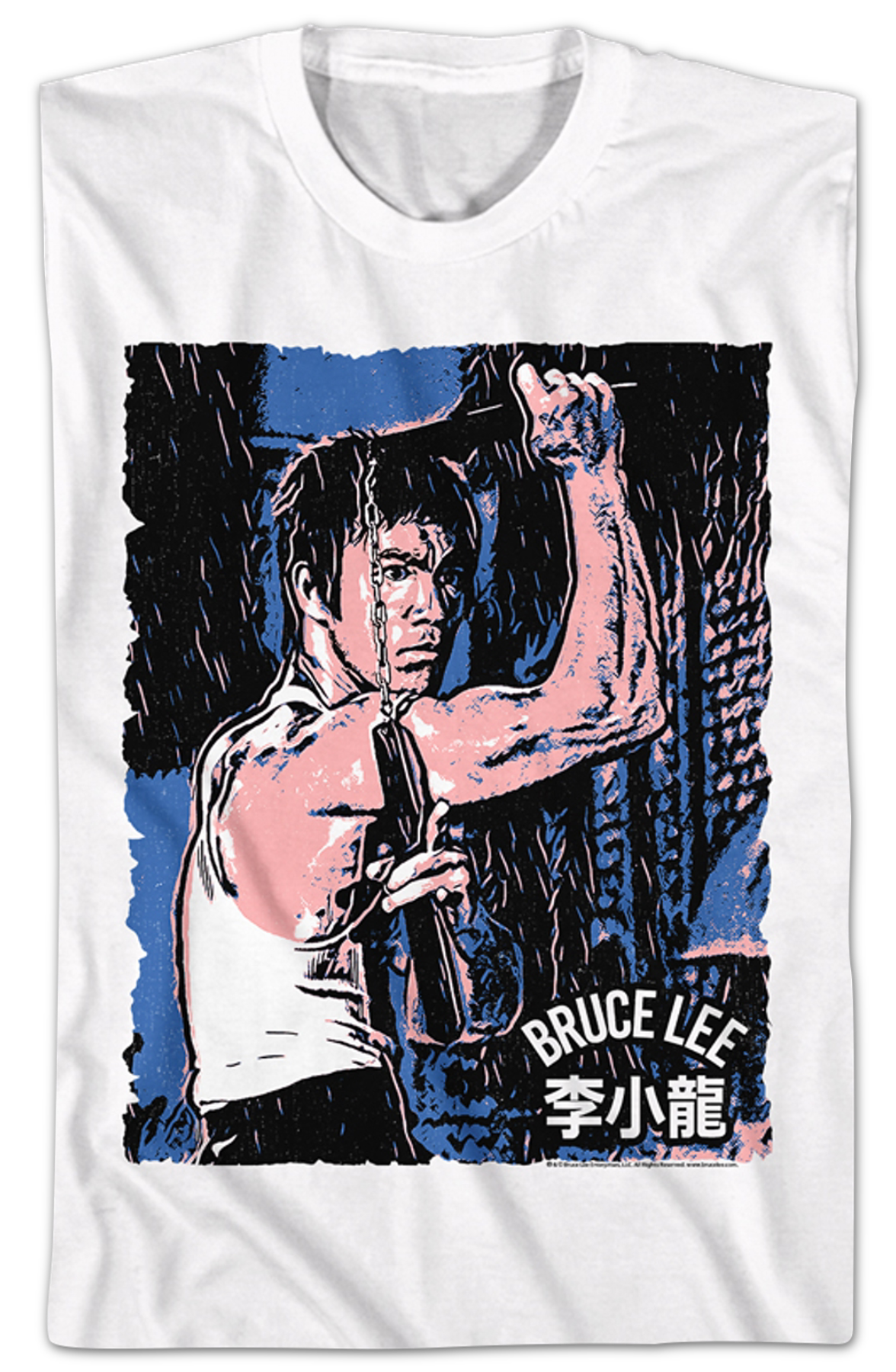 Nunchucks Artwork Bruce Lee T-Shirt