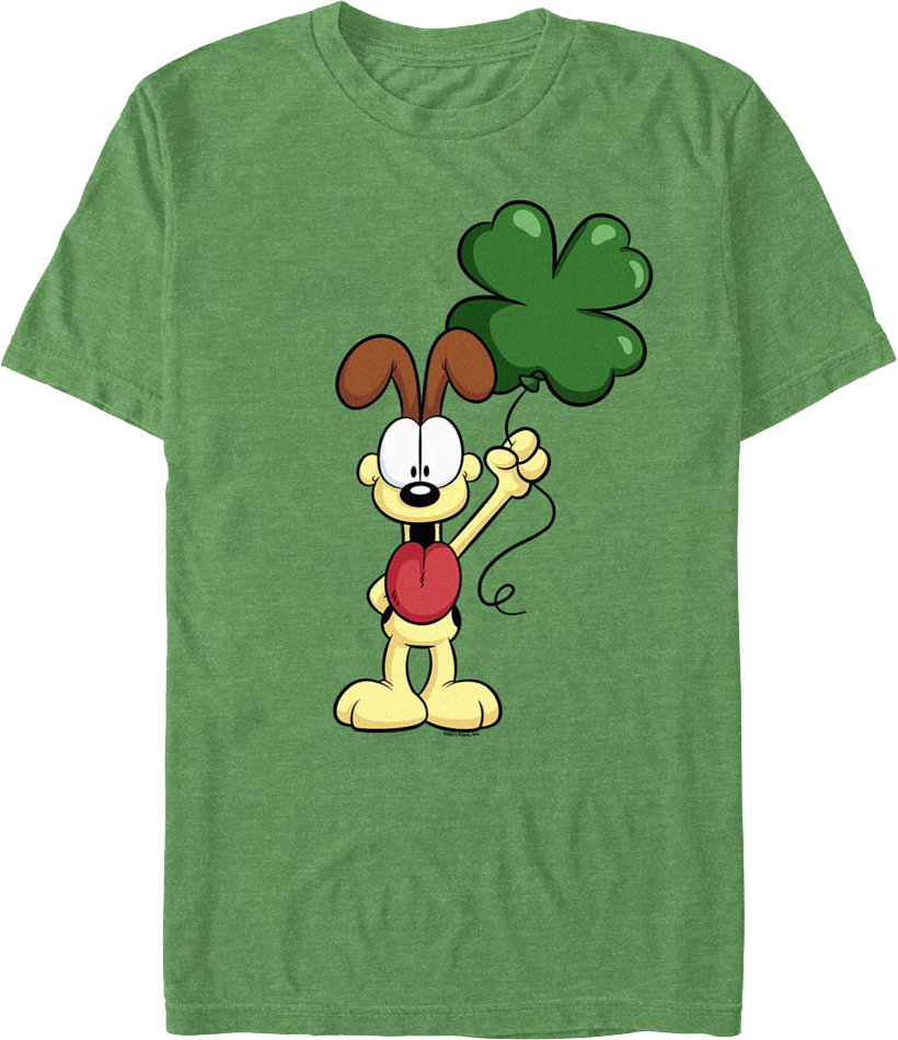 Odie's Shamrock Balloon Garfield T-Shirt